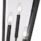 Z-Lite Gannon 3 Light Outdoor Post Mounted Fixture, 10in. W x 100.5in. H, Black 5008PHBR-5012P-BK - alternate 5